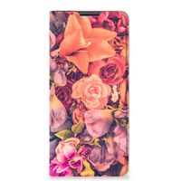 Motorola Edge 30 Pro Smart Cover Bosje Bloemen - thumbnail