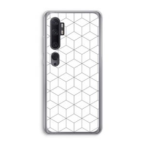 Zwart-witte kubussen: Xiaomi Mi Note 10 Transparant Hoesje