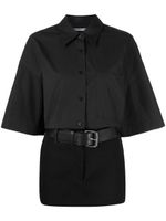 Alexander Wang robe-chemise courte à taille ceinturée - Noir - thumbnail