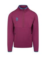 Robey - Off Pitch Scuba Half-Zip Top - Burgundy