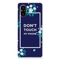 Sony Xperia 5 V Silicone-hoesje Flowers Blue DTMP