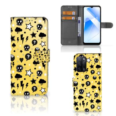 Telefoonhoesje met Naam OPPO A16/A16s/A54s Punk Geel Telefoonhoesje met Naam OPPO A16/A16s/A54s Punk Geel