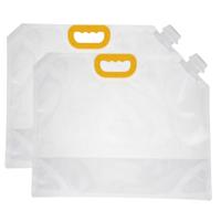 Gerimport Watercontainer - 2x - 10L - transparant - met tapkraan - opvouwbaar - jerrycan - waterzak