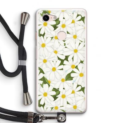 Summer Daisies: Pixel 3 Transparant Hoesje met koord
