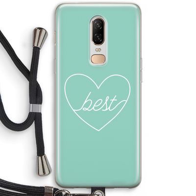 Best heart pastel: OnePlus 6 Transparant Hoesje met koord