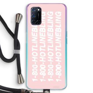 Hotline bling pink: Oppo A52 Transparant Hoesje met koord