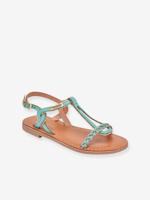 Leren kindersandalen Bappy LES TROPEZIENNES® PAR M. BELARBI turquoiseblauw - thumbnail