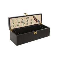 Set van Wijn Accessoires Home ESPRIT Bruin Hout MDF 36 x 11 x 12 cm