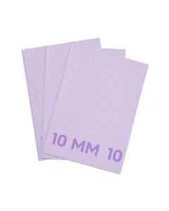 HEMA Schriften Lila A4 Geruit 10mm - 3 Stuks