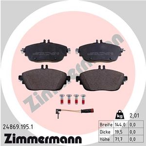 Remblokkenset, schijfrem ZIMMERMANN, u.a. für Mercedes-Benz, Infiniti