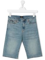 Ralph Lauren Kids short en jean à patch logo - Bleu