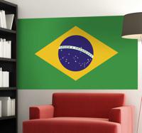 Sticker vlag Brazilië - thumbnail
