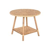 Bijzettafel DKD Home Decor 61 x 61 x 46 cm 61 x 61 x 49 cm Bruin Rotan