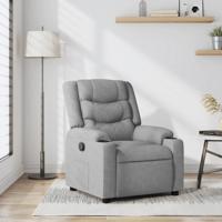 Fauteuil verstelbaar stof lichtgrijs