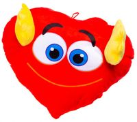 LG Imports knuffelhartje 35 cm blauwe ogen - thumbnail