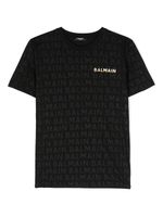 Balmain Kids t-shirt en coton à logo imprimé - Noir - thumbnail