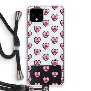 GIRL POWER: Pixel 4 Transparant Hoesje met koord