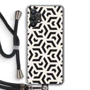 Crazy pattern: Samsung Galaxy A32 5G Transparant Hoesje met koord