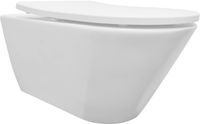 Saqu Opaque hangtoilet incl. toiletbril 35,5x53 cm mat wit Saqu Opaque hangtoilet incl. toiletbril 35,5x53 cm mat wit