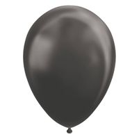Globos Ballonnen Metallic Zwart 30cm, 10st.
