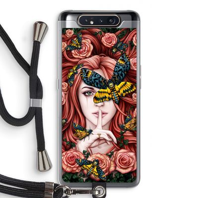 Lady Moth: Samsung Galaxy A80 Transparant Hoesje met koord