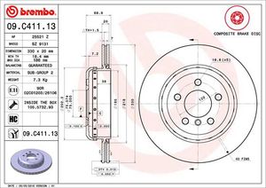 Remschijf BREMBO, Remschijftype: Binnen geventileerd, u.a. für BMW