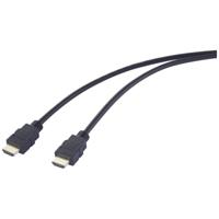 SpeaKa Professional SP-12816068 HDMI-kabel HDMI Aansluitkabel HDMI-A-stekker, HDMI-A-stekker 0.50 m Zwart 4K UHD - thumbnail