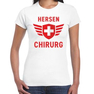 Hersen chirurg verkleed t-shirt wit voor dames