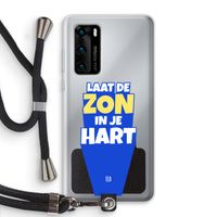 Laat de zon in je hart: Huawei P40 Transparant Hoesje met koord