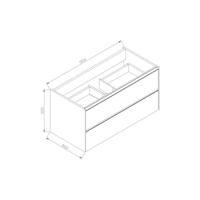 Badmeubel aktieset PL 100 LIGHTWOOD