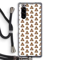 Poop emoji: Sony Xperia 5 Transparant Hoesje met koord