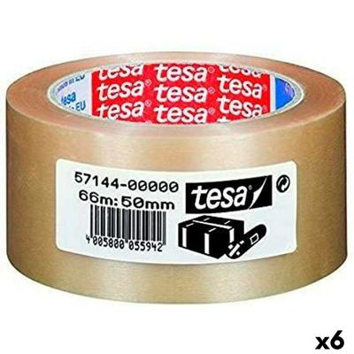 Plakband TESA Verpakking Extra sterk Transparant PVC 50 mm x 66 m (6 Stuks)