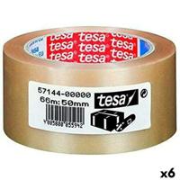 Plakband TESA Verpakking Extra sterk Transparant PVC 50 mm x 66 m (6 Stuks)