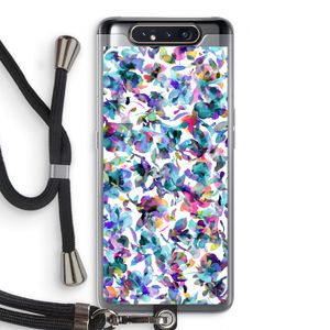 Hibiscus Flowers: Samsung Galaxy A80 Transparant Hoesje met koord