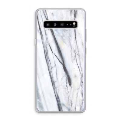 Gestreepte marmer: Samsung Galaxy S10 5G Transparant Hoesje
