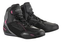 ALPINESTARS Stella Faster-3 Drystar, Motorschoenen, Zwart-Donker Grijs-Fuchsia