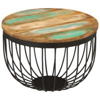 Salontafel 50x35 cm massief gerecycled hout en staal