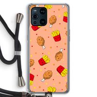 Chicken 'n Fries: Oppo Find X3 Transparant Hoesje met koord