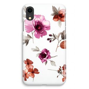 Geschilderde bloemen: iPhone XR Volledig Geprint Hoesje