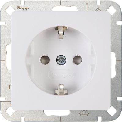 Kopp HK05 arctic wit inbouw stopcontact RA + kinderbeveiliging - 4621500