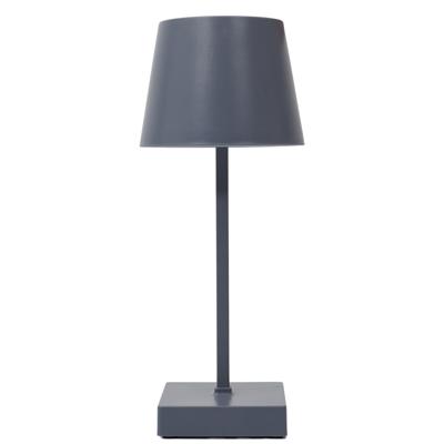 LED tafellamp - kunststof - grijs - touch - 26 cm - binnen