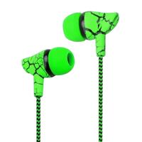 3.5 mm Jack crack oortelefoon bedrade headset Super bass geluid hoofdtelefoon Earbud met mic voor mobiele telefoon Samsung Xiaomi MP3 4 (groen)