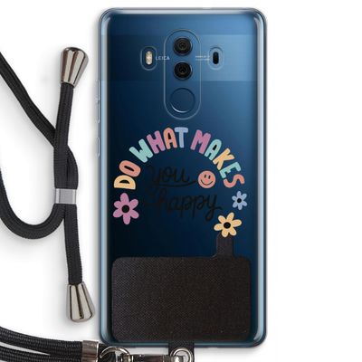 Happy days: Huawei Mate 10 Pro Transparant Hoesje met koord