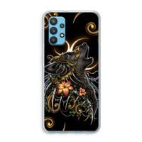 Huilende Wolf: Samsung Galaxy A32 4G Transparant Hoesje