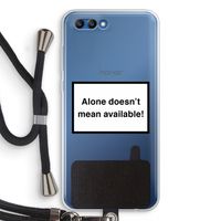Alone: Honor 10 Transparant Hoesje met koord