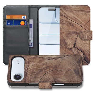 Tree Trunk Hoesje Voor iPhone Air Bookcase Met Pasjeshouder Bruine Houtnerf Ruig En Rustiek