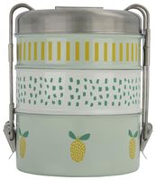 HEMA Lunchbox Tiffin 3-delig Rvs - thumbnail