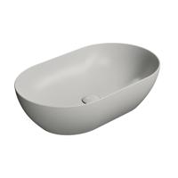 Keramische Opbouw Waskom Sapho Pura 60x37 Mat Licht Grijs
