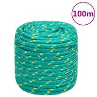 VidaXL Boottouw 18 mm 100 m polypropyleen groen