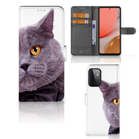 Samsung Galaxy A72 Telefoonhoesje met Pasjes Kat